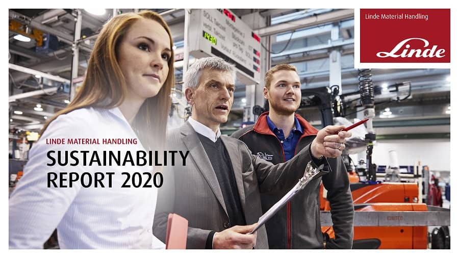Werknemers Linde in magazijn - Sustainability report 2020