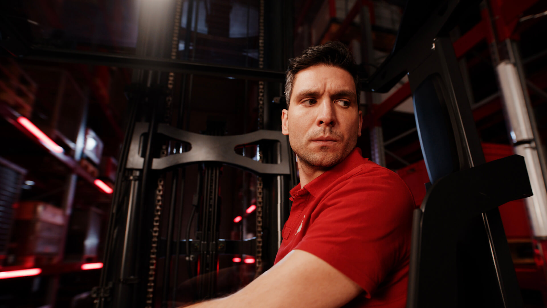 Maximale zichtbaarheid vanuit de cabine van de Linde Ri14 - Ri18 reachtrucks