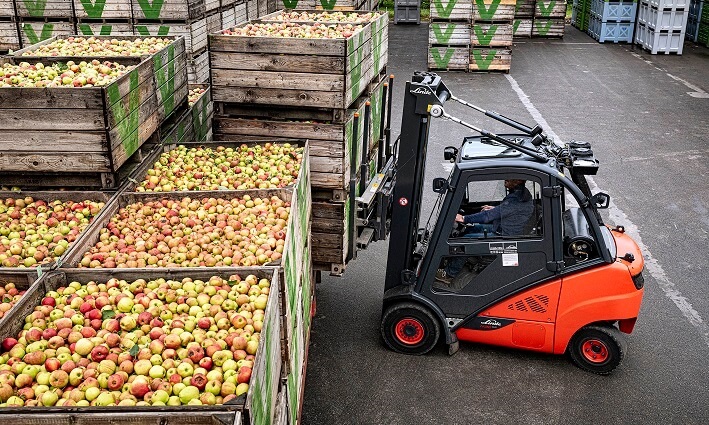 Linde huurtruck bij Java & Co Waremme Fruit klantcase