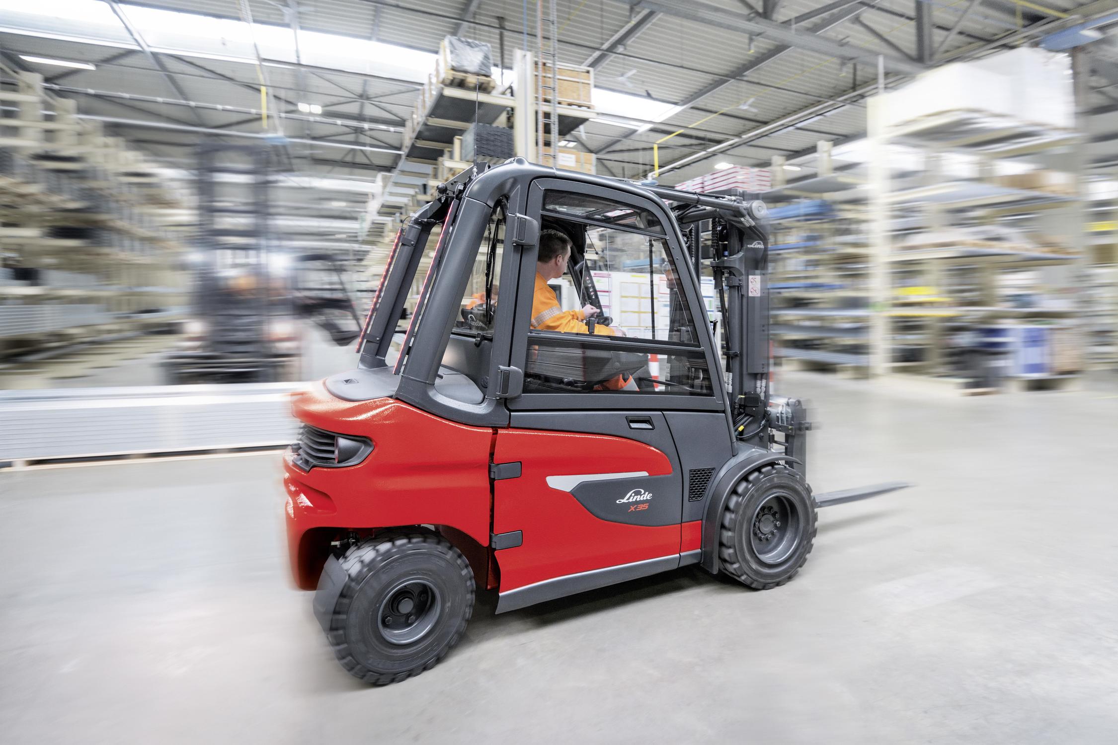 Linde veiligheid controle snelheid X35 elelktrische heftruck