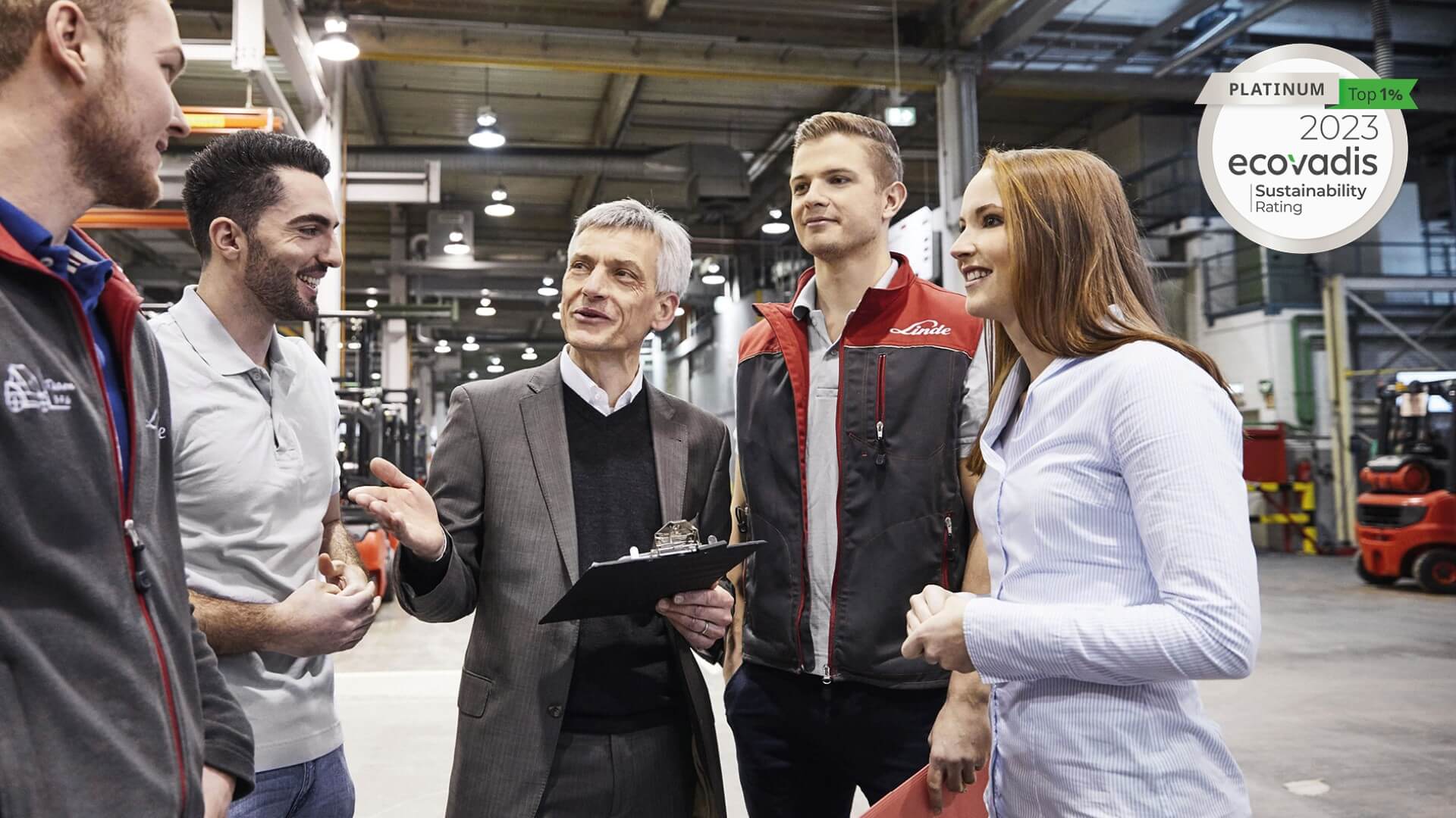 Platinum Ecovadis medaille voor Linde MH