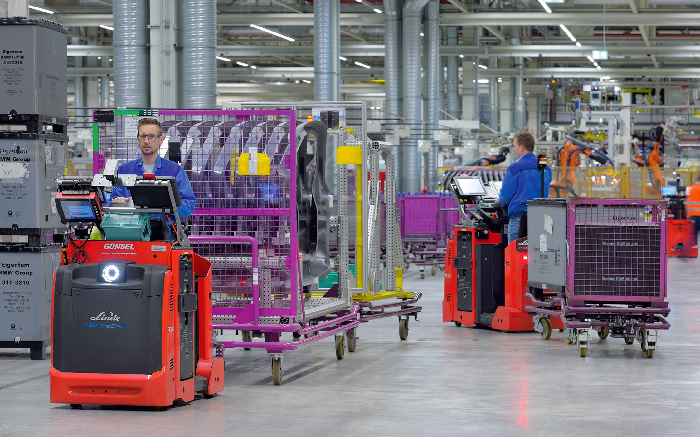 Linde elektrische trekker in automobielindustrie