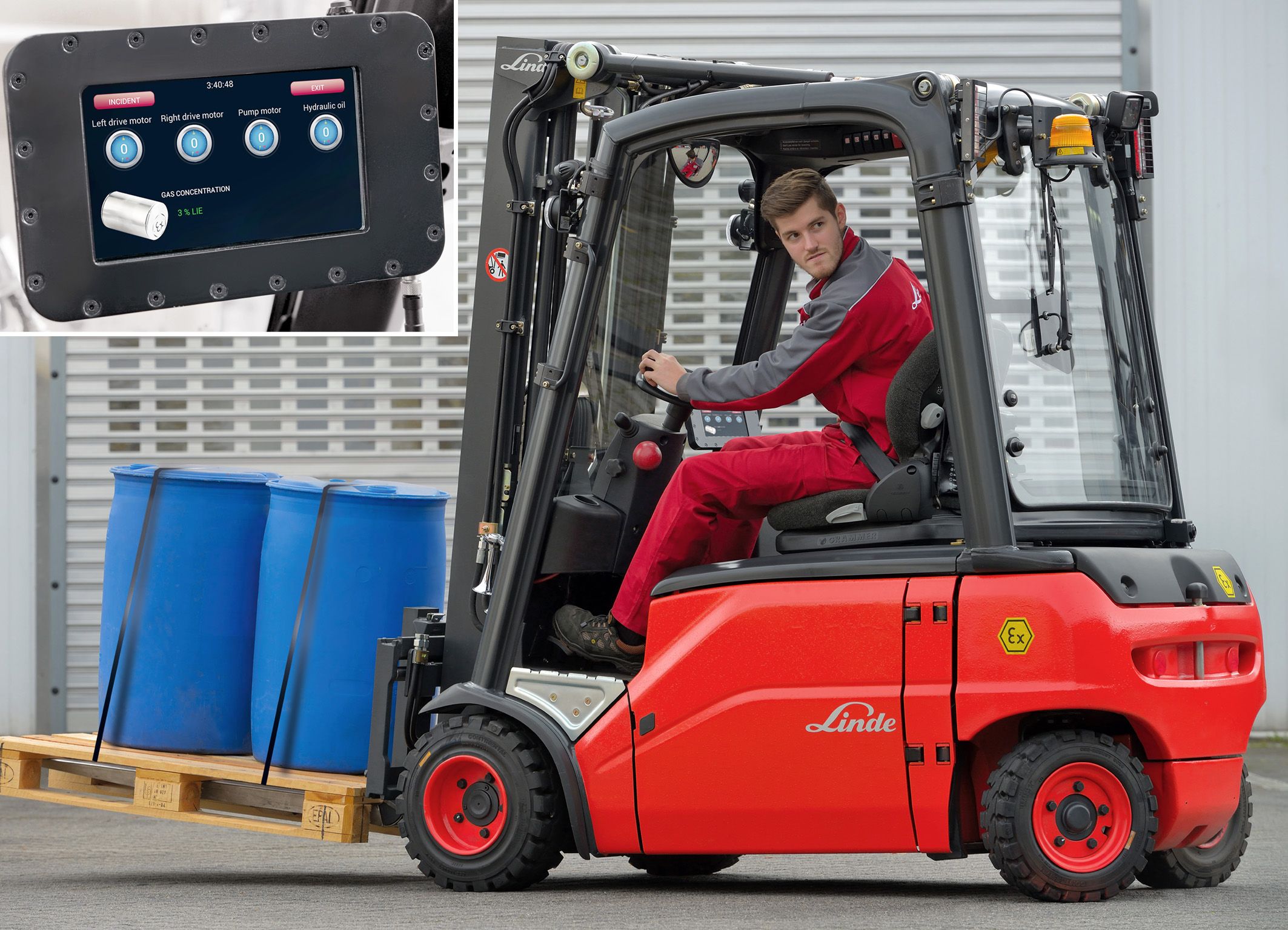 Explosiebeveiligde Linde heftruck