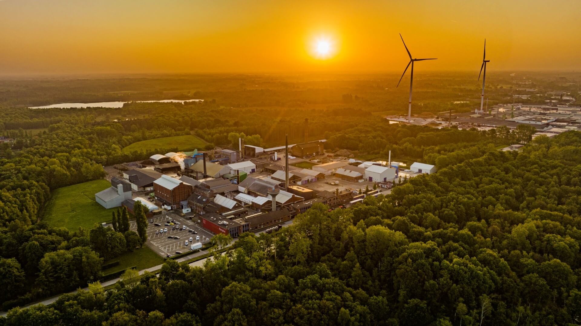 Dronebeeld van Campine site in Beerse