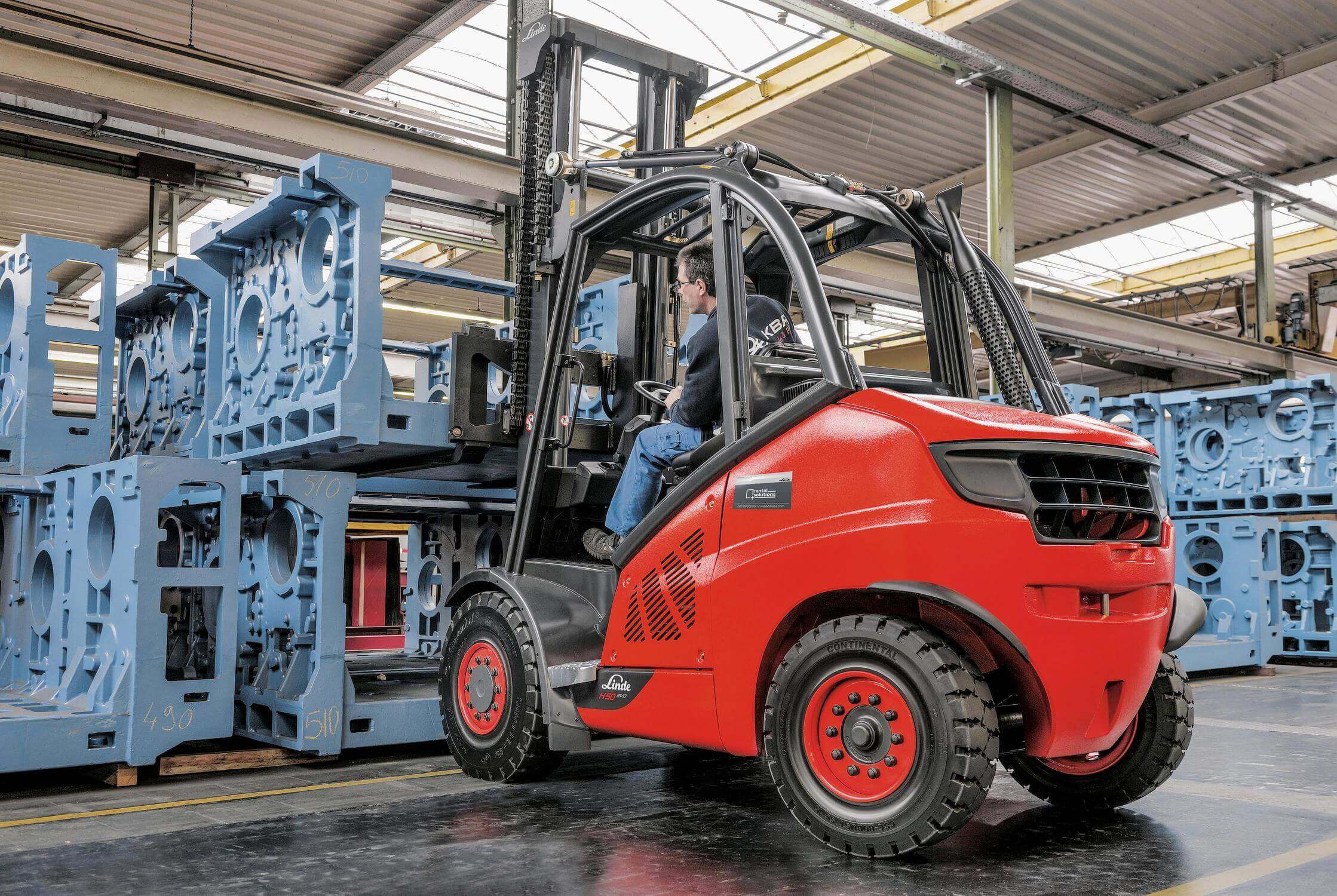 Linde thermische Heftruck H40 H50 EVO metaal fabriek bouw