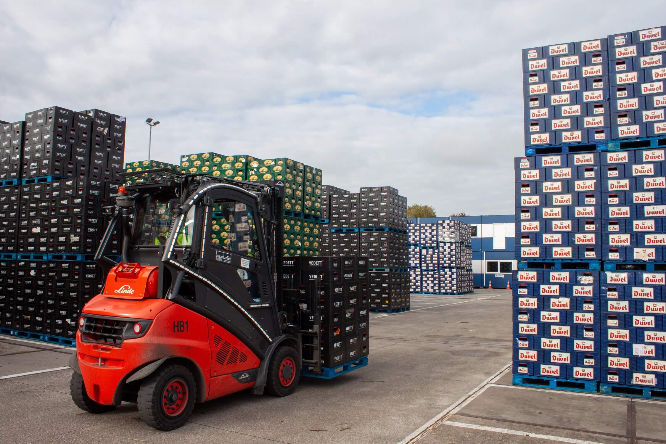 Linde thermische heftruck H40 brouwerijversie bij Duvel