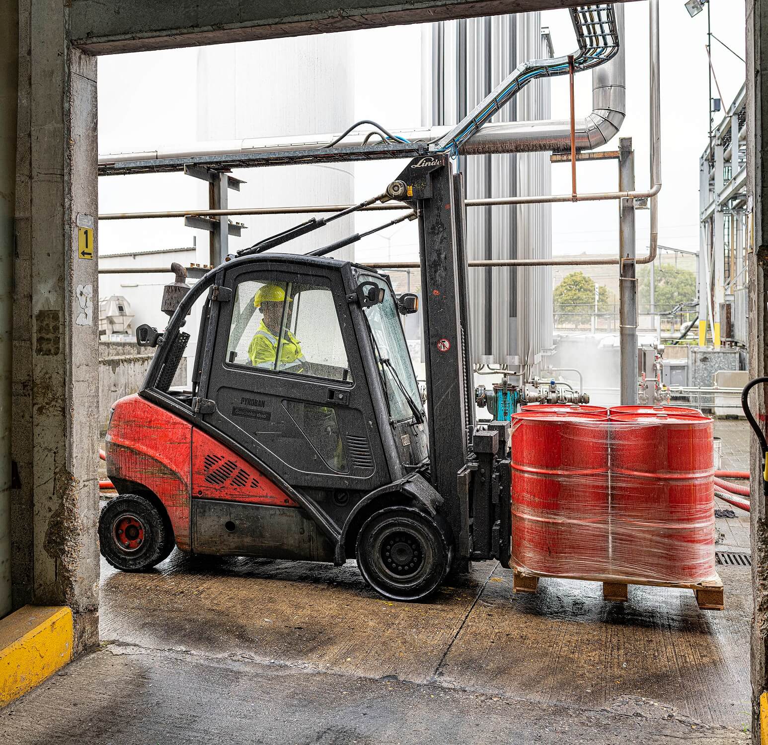 Linde thermische heftruck bij Veolia ES