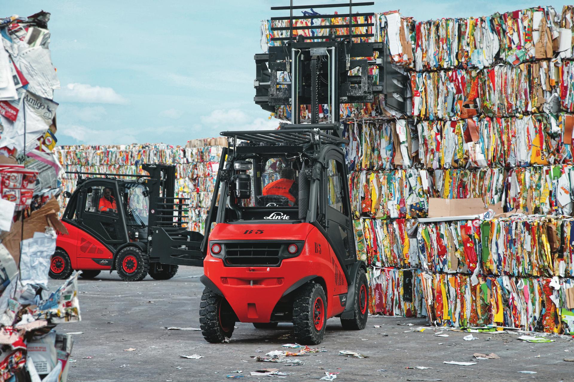 Lind thermische heftruck stapelen van papier speciale voorzet klem