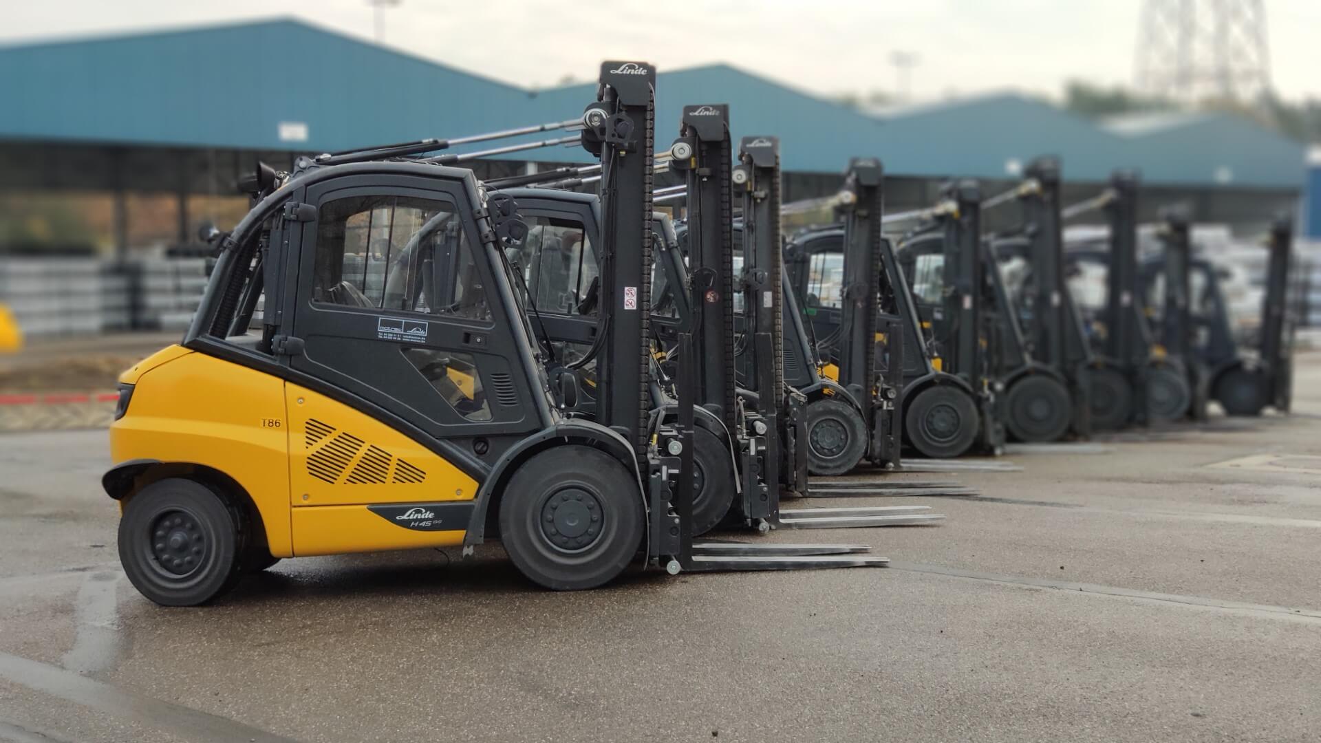 Thermische heftrucks in bedrijfskleur Ebema