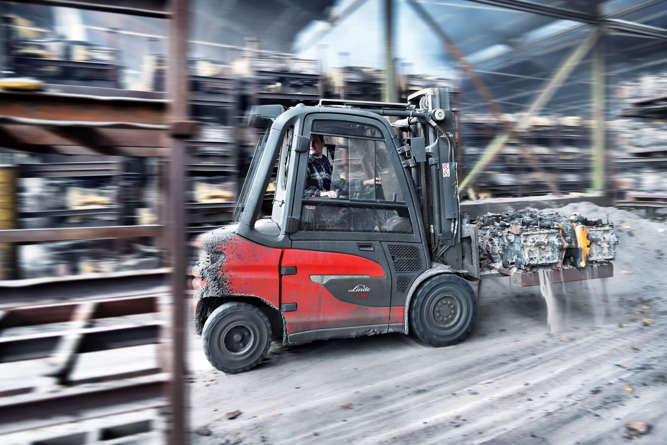 Elektrische heftruck Linde X20-X35 met stof recyclage