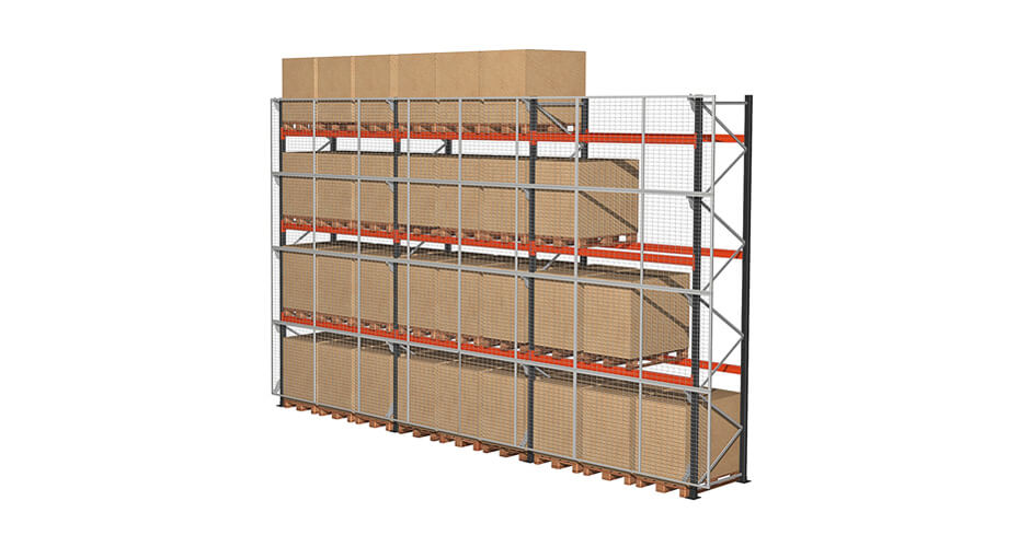 Gaaswanden voor Motrac palletstellingen voor extra veiligheid