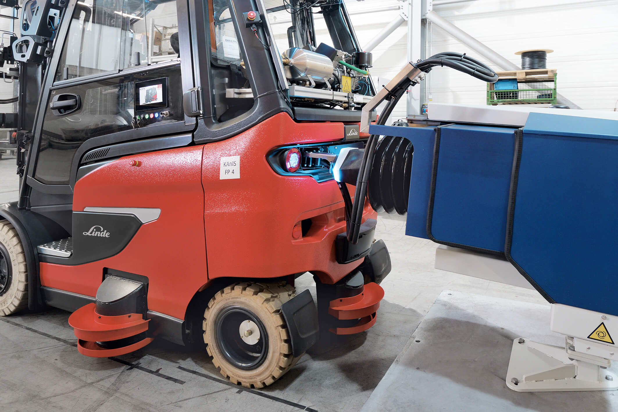 Zelfstandig opladen bij autonome Linde heftrucks