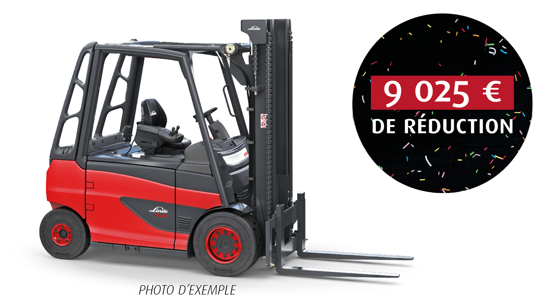 Action fin 2025 chariot élévateur électrique Linde E50 HL d'occasion de stock