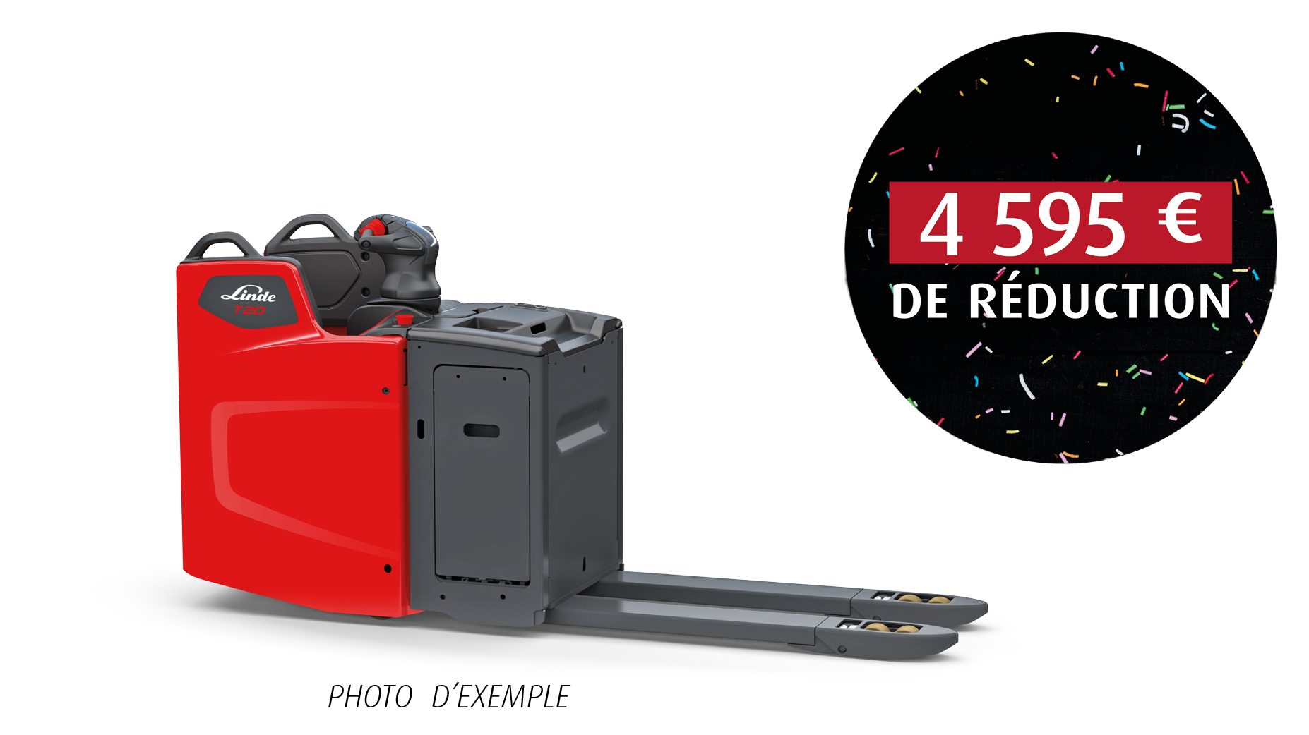 Action fin 2025 transpalette électrique Linde T20 FP neuf de stock