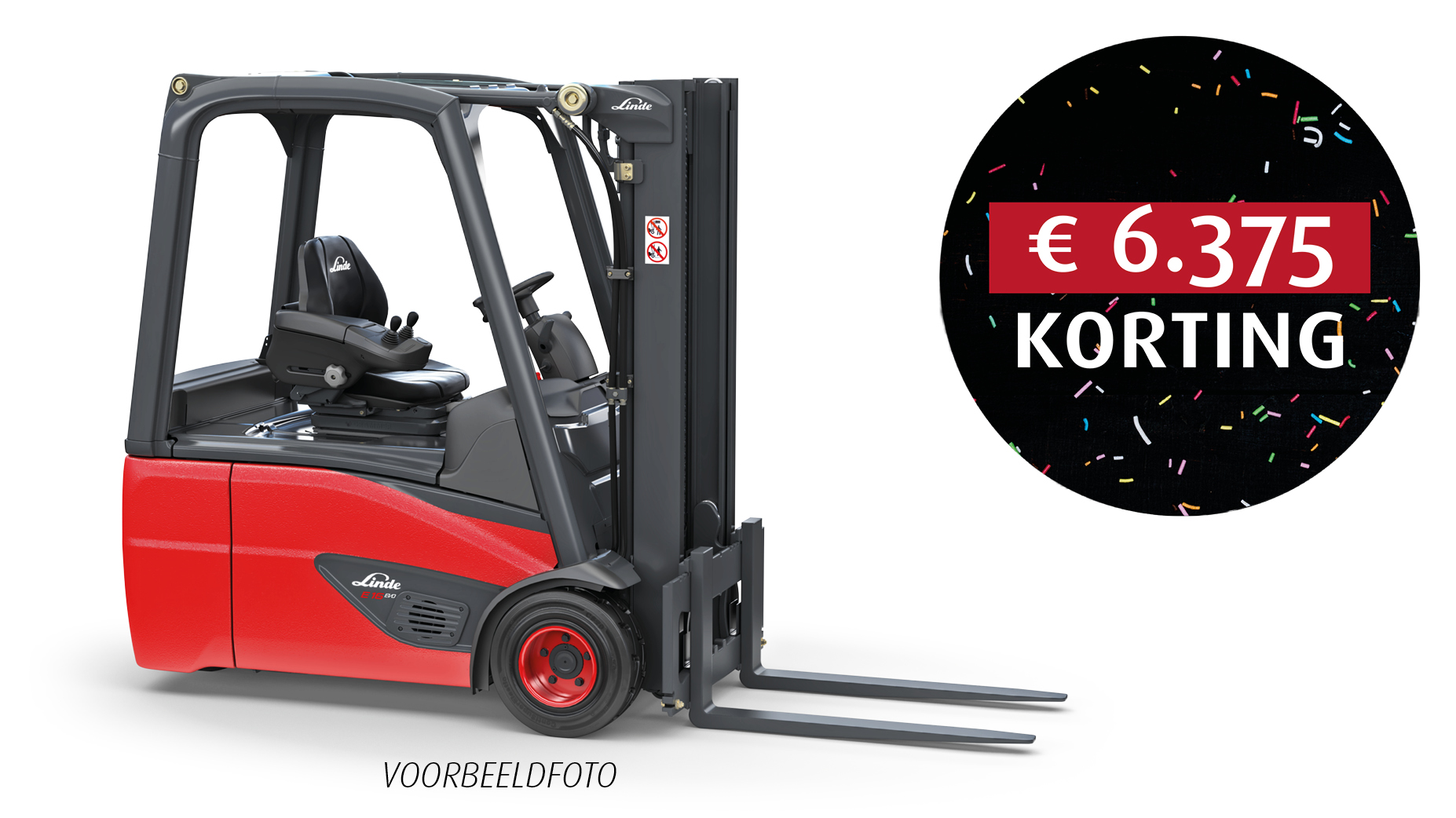 Eindejaarsactie 2025 elektrische heftruck Linde E15 occasie uit stock