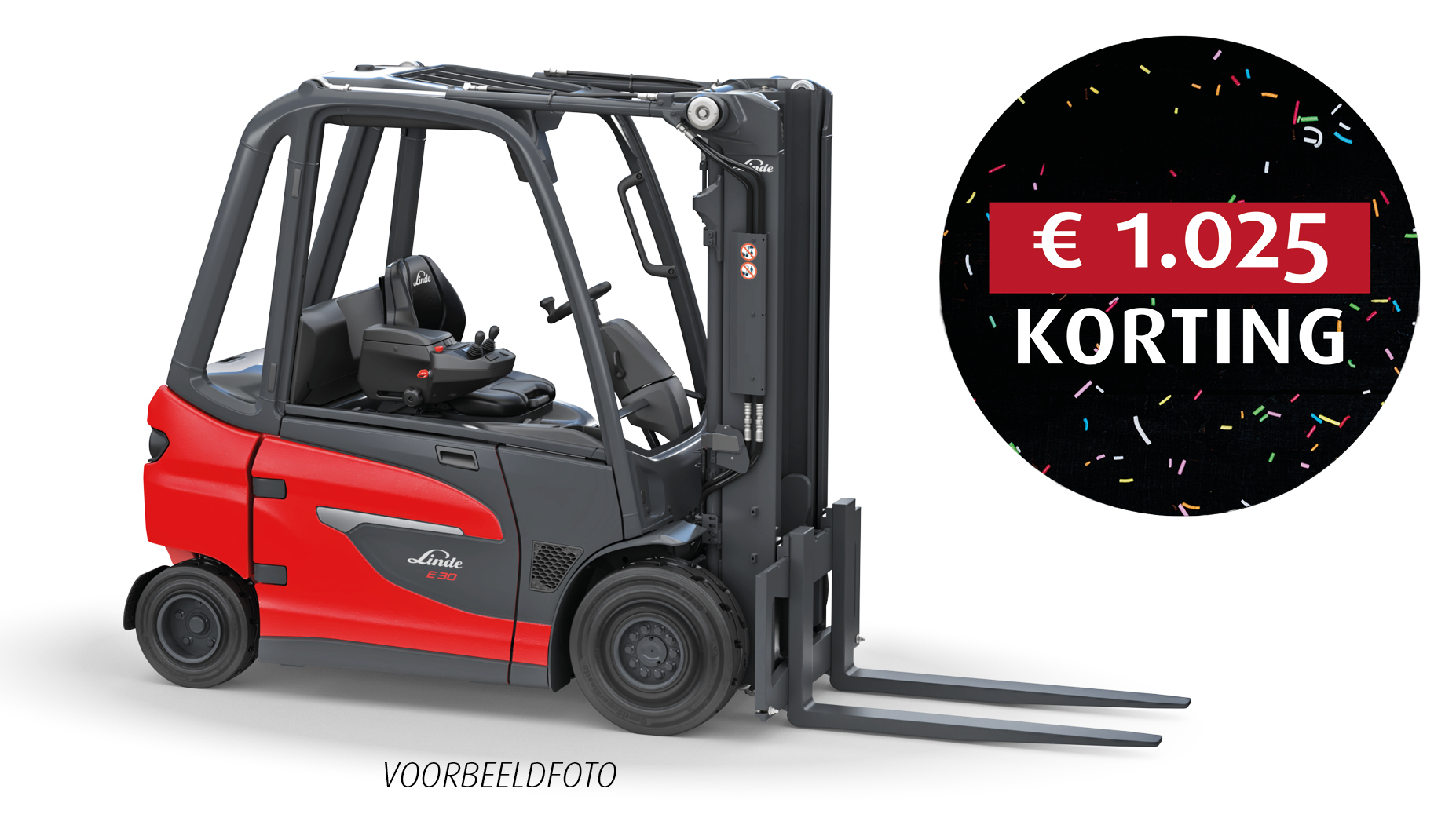 Eindejaarsactie 2025 elektrische heftruck Linde E25 K nieuw uit stock