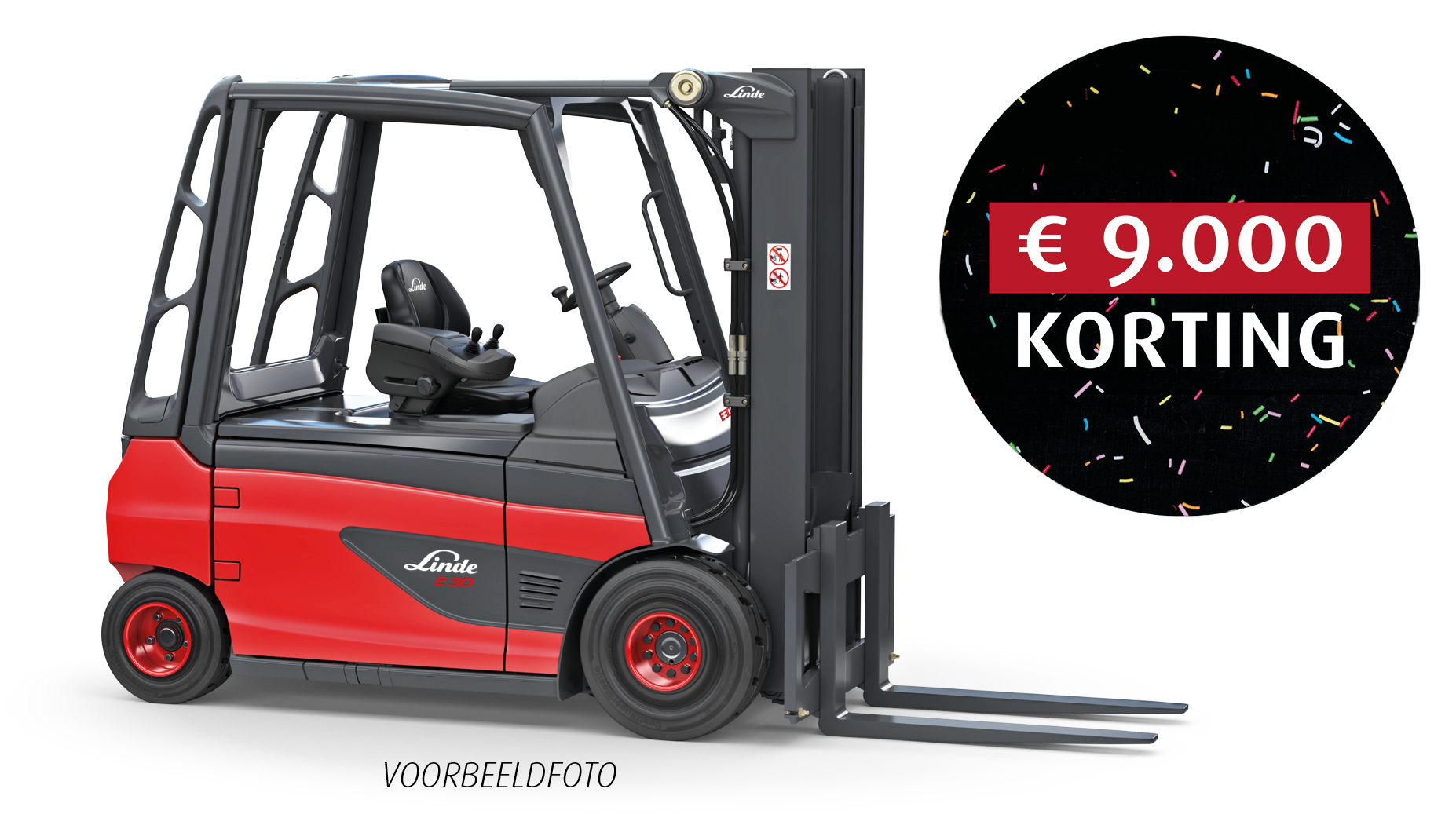 Eindejaarsactie 2025 elektrische heftruck Linde E25 occasie uit stock