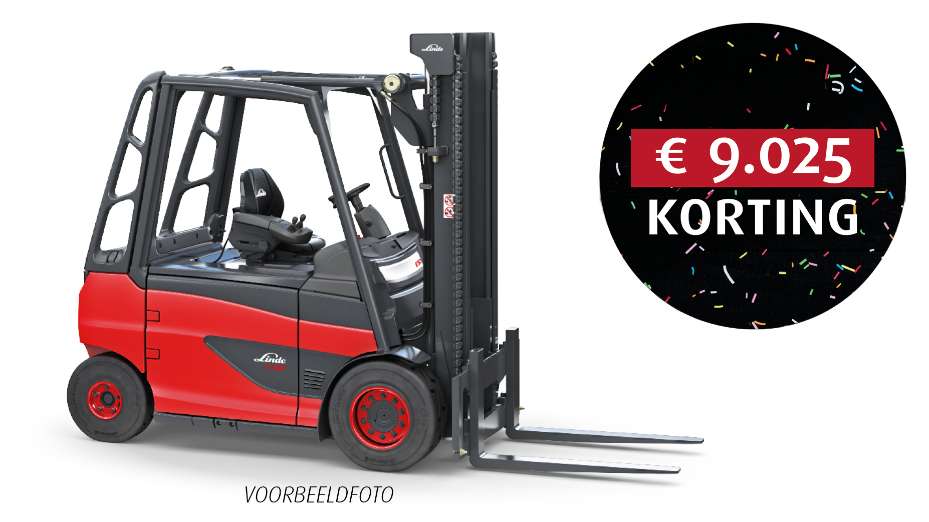 Eindejaarsactie elektrische heftruck Linde E50 HL occasie uit stock