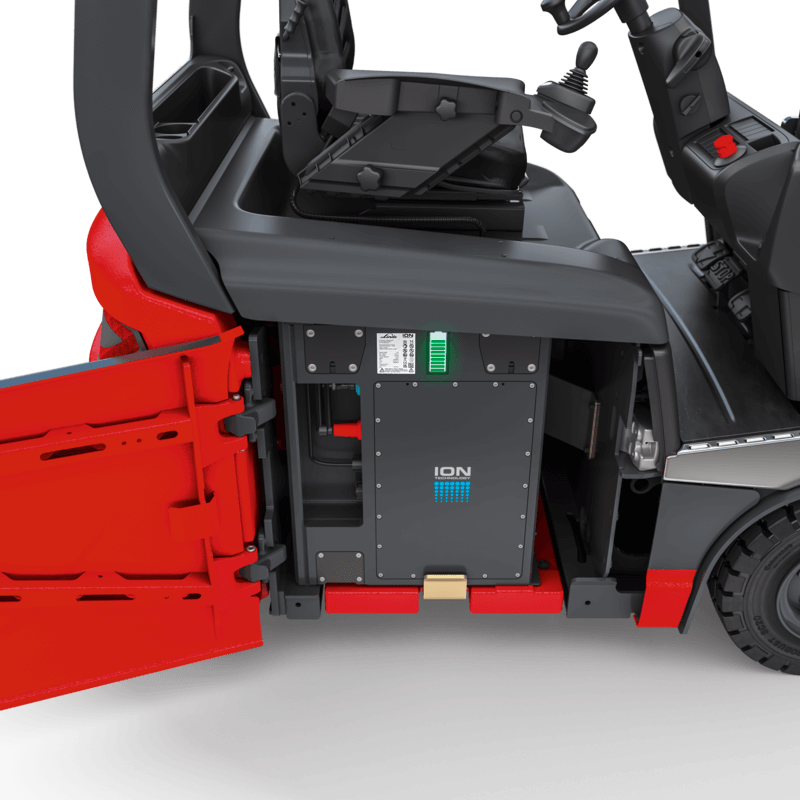 Linde lithium-ionbatterij in Linde heftruck