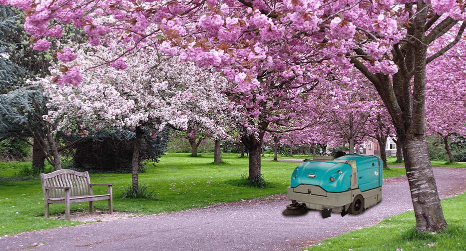 Tennant S20 veegmachine in de lente