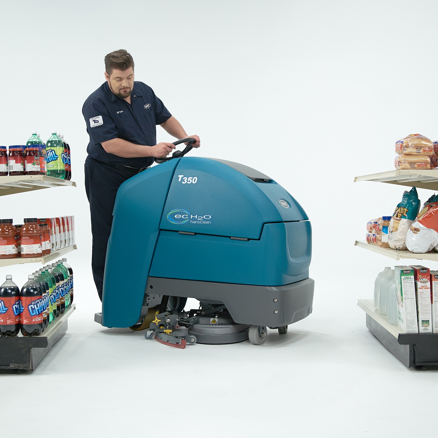 Stand-on schrobzuigmachines Tennant T350 retail voeding