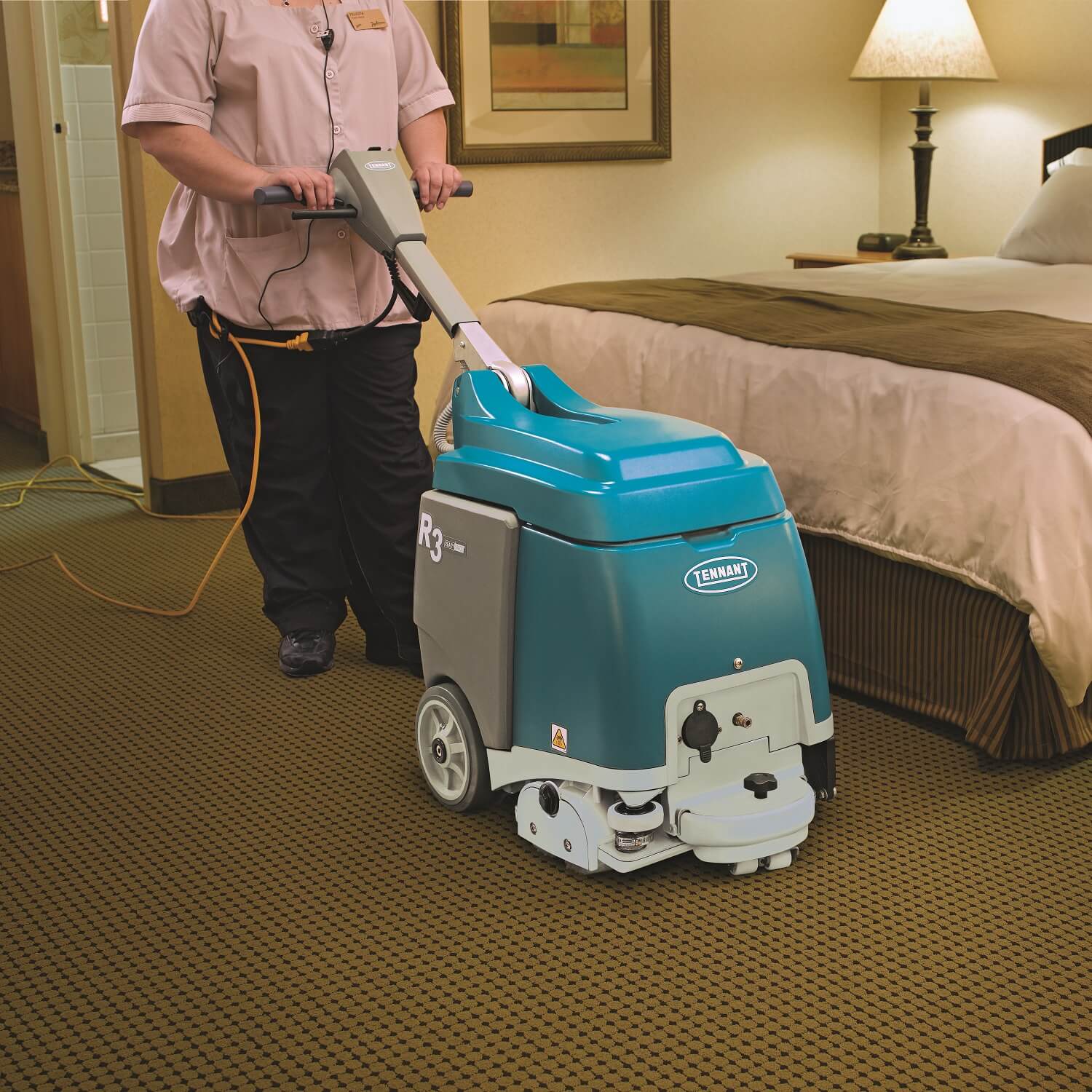 Tapijtextractiemachine Tennant R3 in hotel hospitality