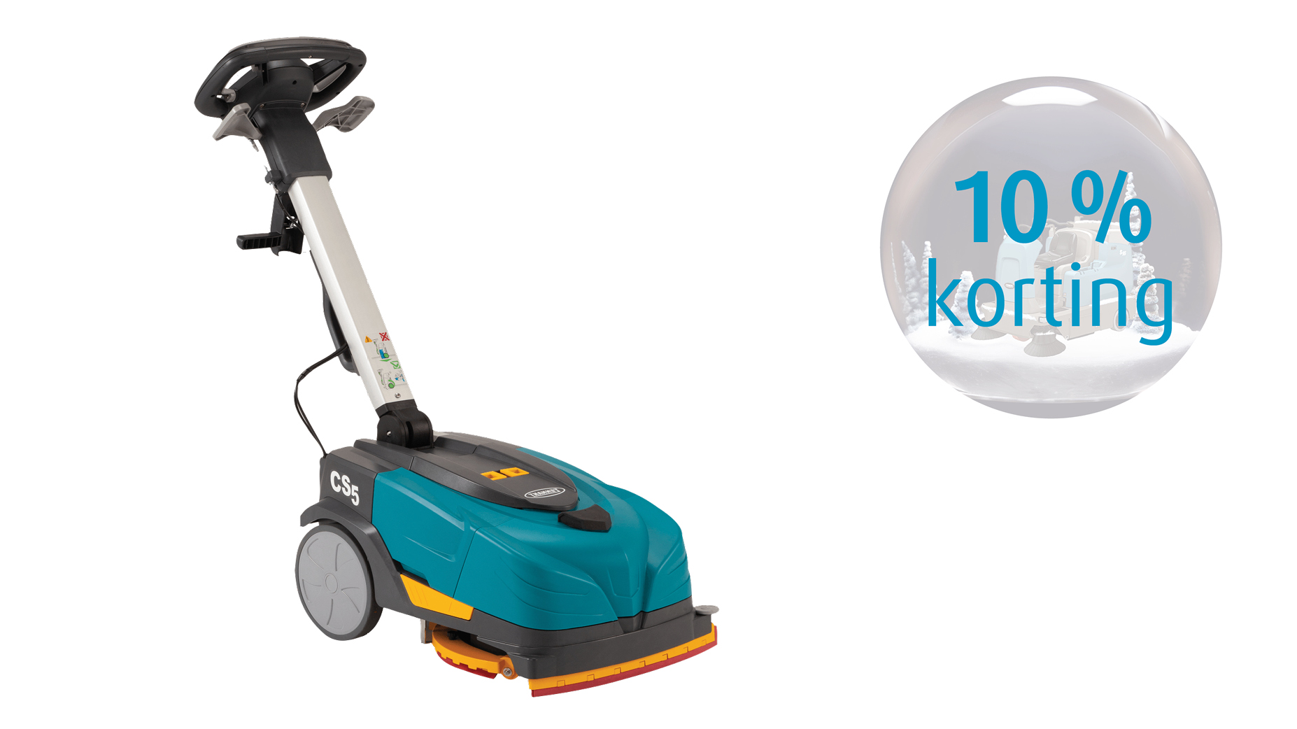 Eindejaarsactie 2024 - Tennant CS5 micro achterloopschrobzuigmachine nieuw met korting