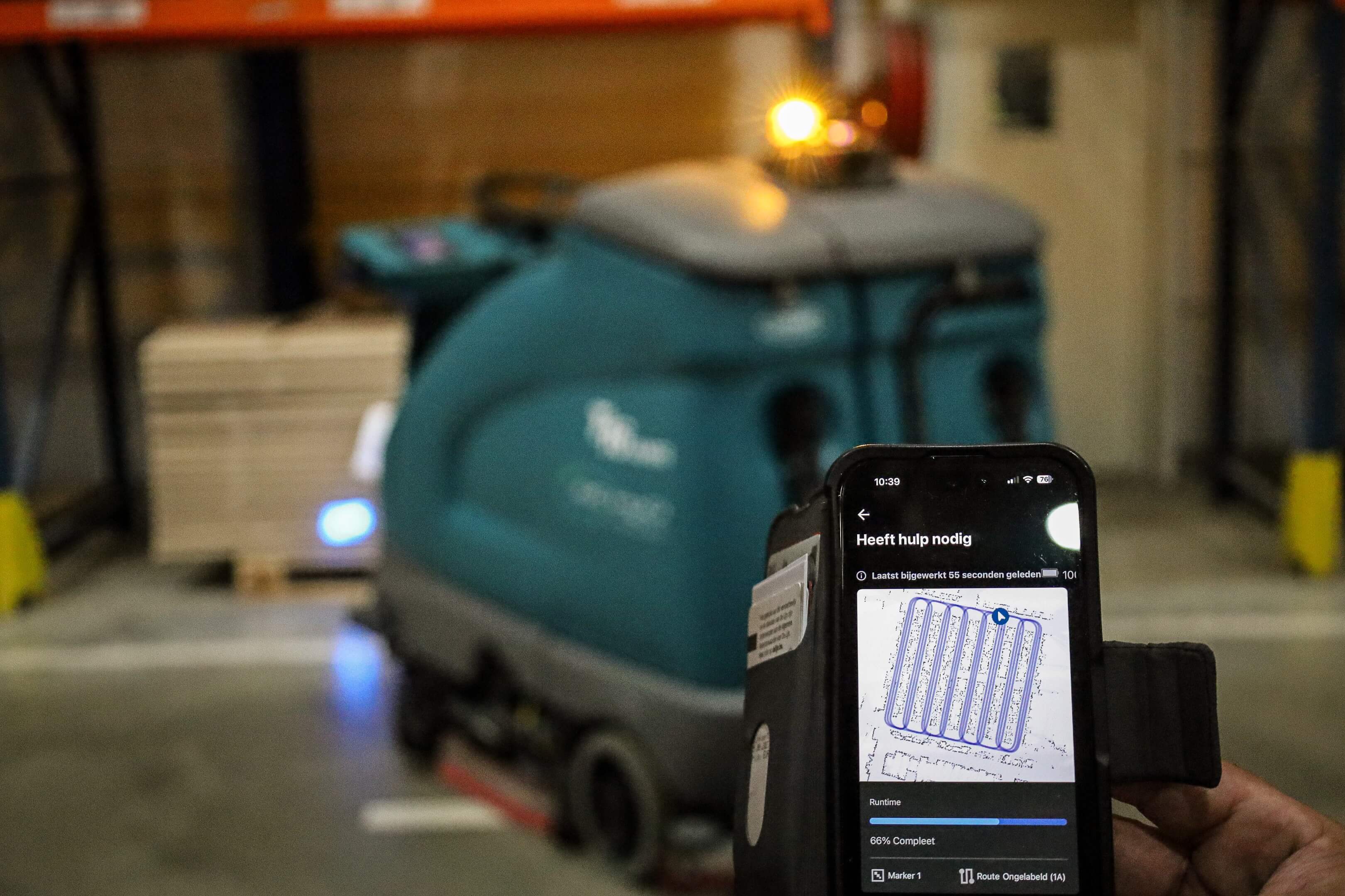 Moderne communicatie met autonome Tennant reinigingsmachines
