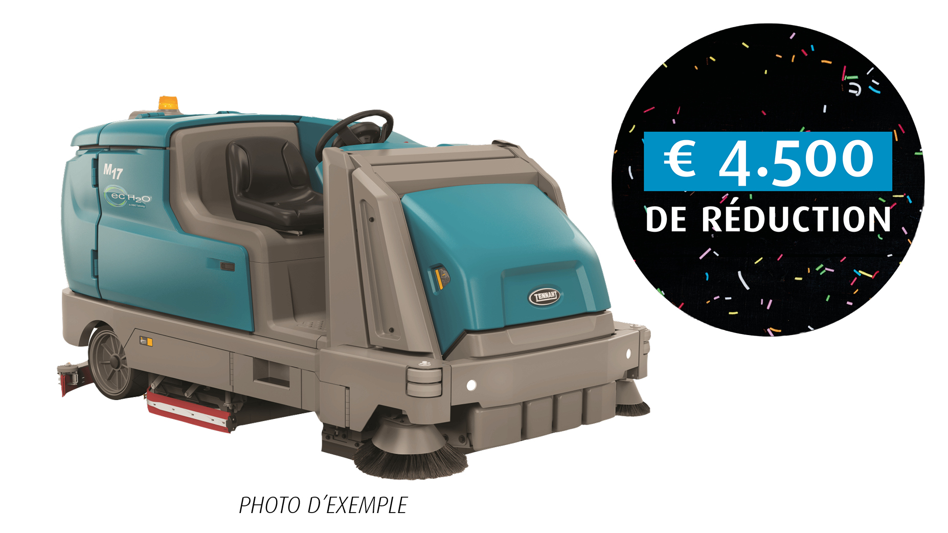 Action fin 2025 Tennant M17 balayeuse-laveuse autoportée d'occasion de stock