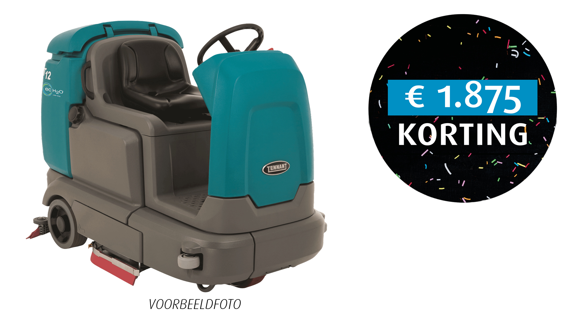 Eindejaarsactie Tennant T12 opzit schrobzuigmachine nieuw uit stock